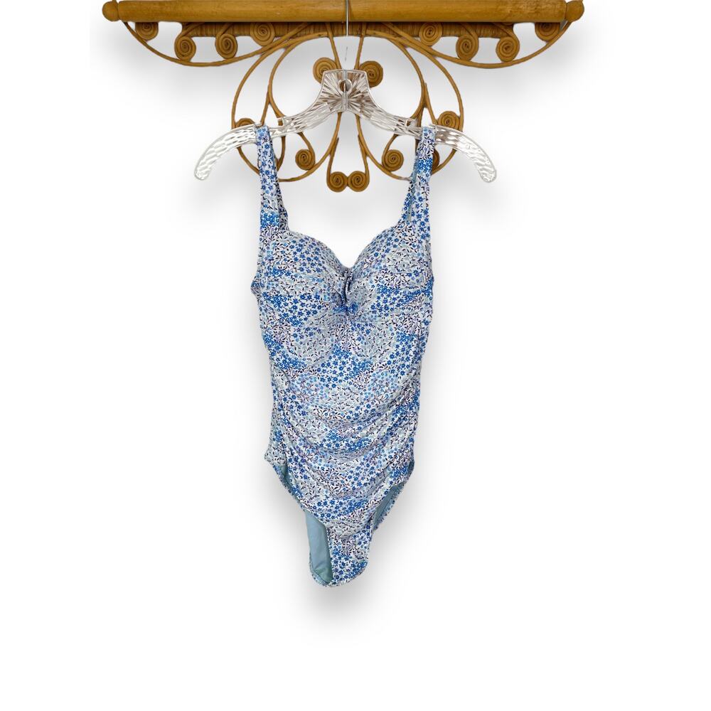 Niptuck Blue Petal Joanne Twist Front Tummy Control Swimsuit 8
